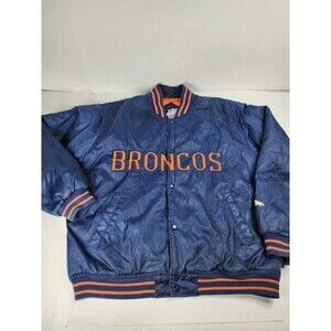 Denver Broncos Men’s Vintage NFL Game Day Jacket By Turbo Zone Size M Medium‎